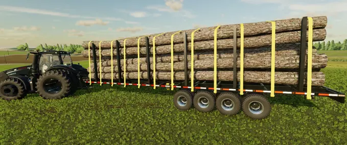 Lizard 40' Flatbed Autoloading Bale Trailer Mod Image
