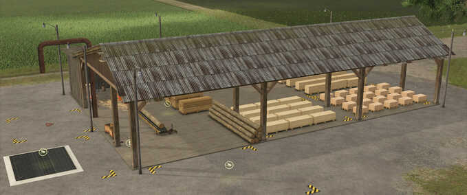 Factories Custom Production Sawmill Farming Simulator mod