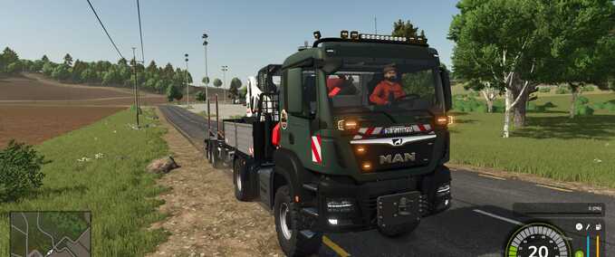MAN TGS 18 Series with Crane Mod Image