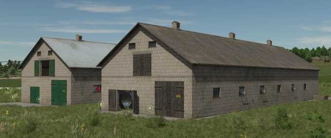 Animal Pens Big White Cow Barn Farming Simulator mod