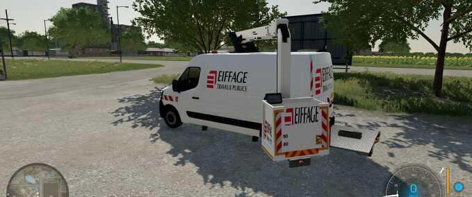 Other Vehicles Renault Master 2022 with Aerial Work Platform Farming Simulator mod