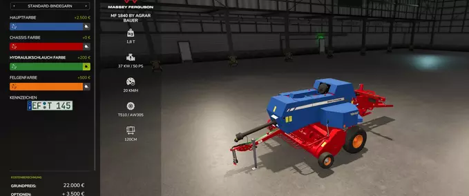 Balers Massey Ferguson 1840 HD Baler Farming Simulator mod