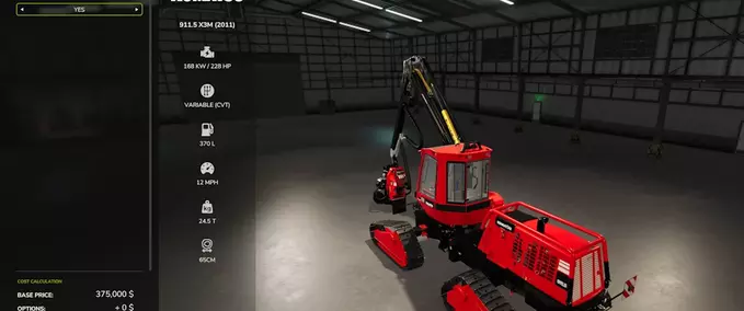 Forestry Komatsu Harvester 911 Farming Simulator mod