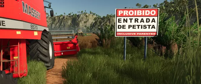 Decoration Portuguese Warning Panel Farming Simulator mod