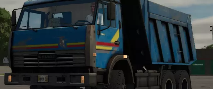 Trucks KamAZ 65115 Blue Farming Simulator mod