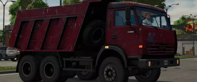 Trucks KamAZ 65115 Red Farming Simulator mod