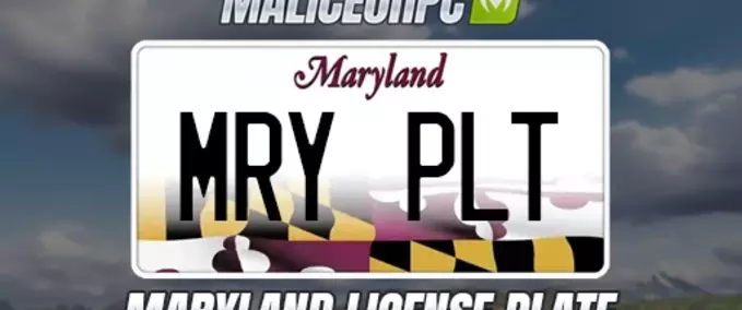 Clothing Maryland License Plate Farming Simulator mod