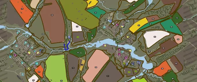 courseplay courses AutoDrive Routes for Village Burlaki Farming Simulator mod