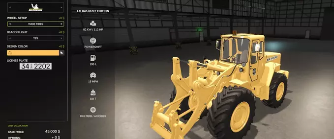 Exevators Volvo LM 845 Rust Edition Farming Simulator mod