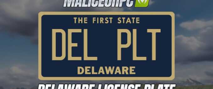 Objects Delaware License Plate Farming Simulator mod