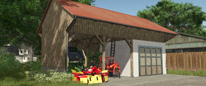 Buildings with Functions Barn with Workshop Farming Simulator mod