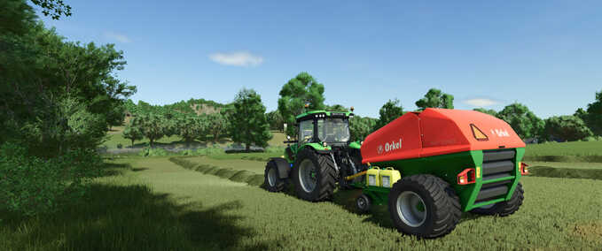 Balers Orkel GP1260, New Holland Roll Baler 125 and Case IH RB 544 Farming Simulator mod