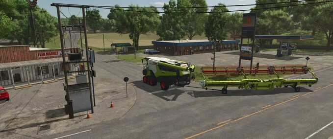 FD250 with Integrated Cutterbar Wagon and Extended Drawbar Mod Image