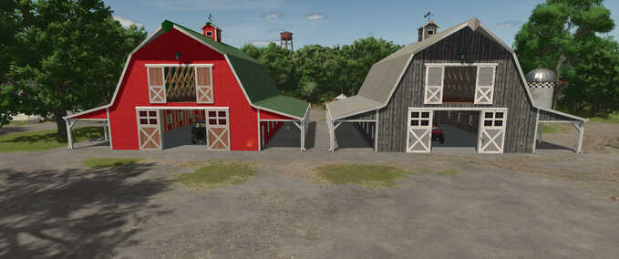 Buildings American Barn with Storage Farming Simulator mod