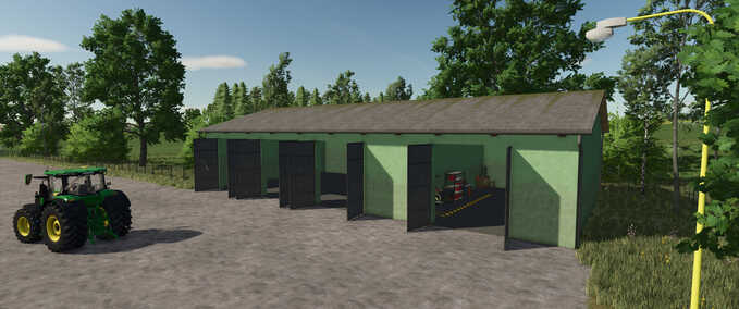 Sheds Garage with Service Farming Simulator mod