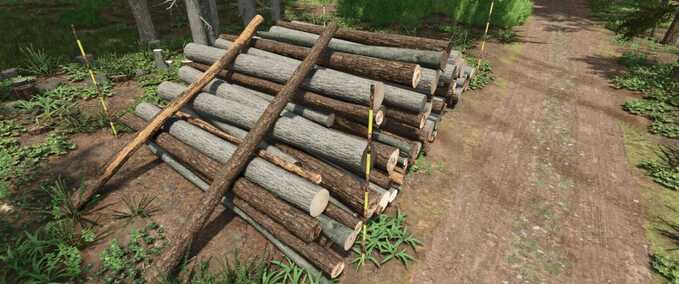 Log Piling Area with Invisible Wall Mod Image