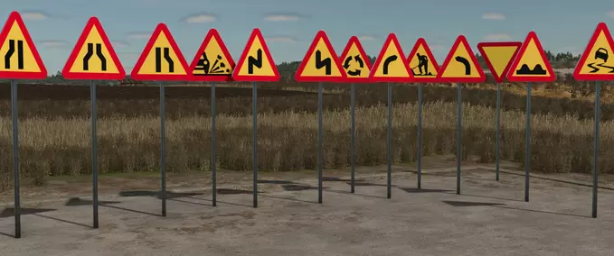 Decoration Swedish Road Sign Pack (Placeable) Farming Simulator mod