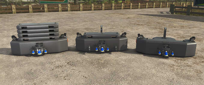 Hi-Vis LED Lights Tractor Front Weight Mod Image