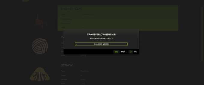 Scripts Transfer Ownership Farming Simulator mod
