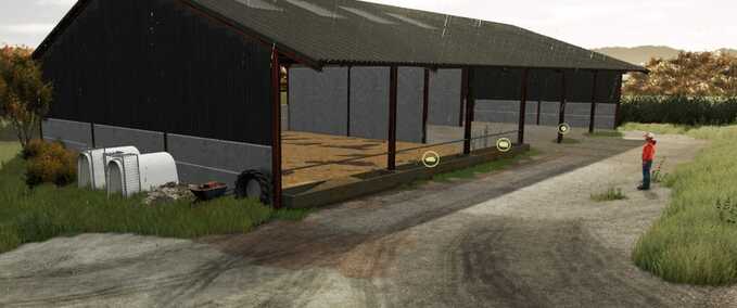 Animal Pens UK Cattleshed with Storage Farming Simulator mod