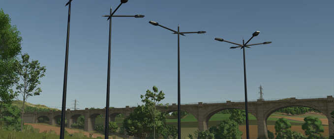 Prefab Modern Street Lamps (Prefab) Farming Simulator mod