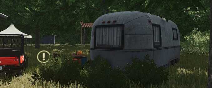 Placeable Objects Small Rusty Camper Trailer Farming Simulator mod