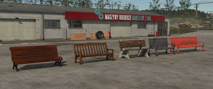 Placeable Benches Pack Mod Image