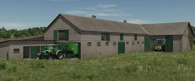 Animal Pens Big White Cow Barn Farming Simulator mod
