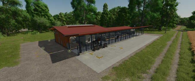 Animal Pens Cow Barn with Dairy Production Farming Simulator mod