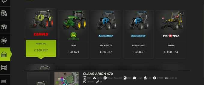 Gameplay Garage Menu Farming Simulator mod