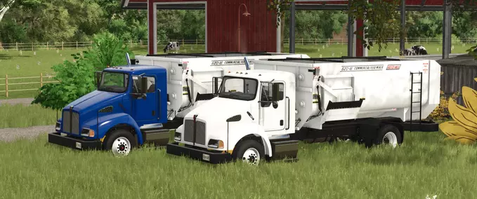 Vehicles Kenworth T300 with Roto-Mix 620-16 Farming Simulator mod