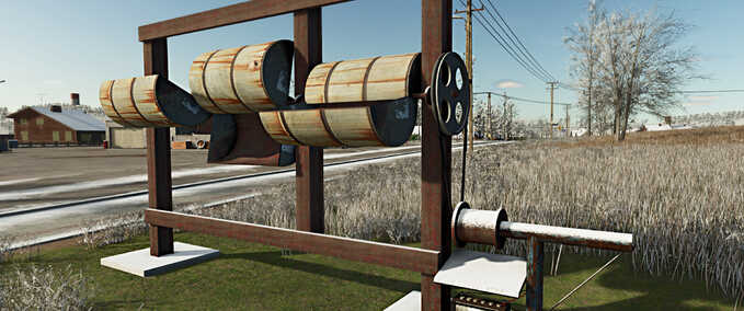Buildings with Functions Wind Generators Made from Barrels Farming Simulator mod