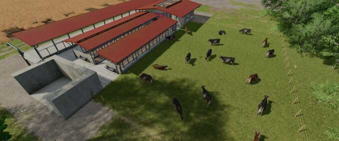 Cow Barn with Dairy Production Mod Image