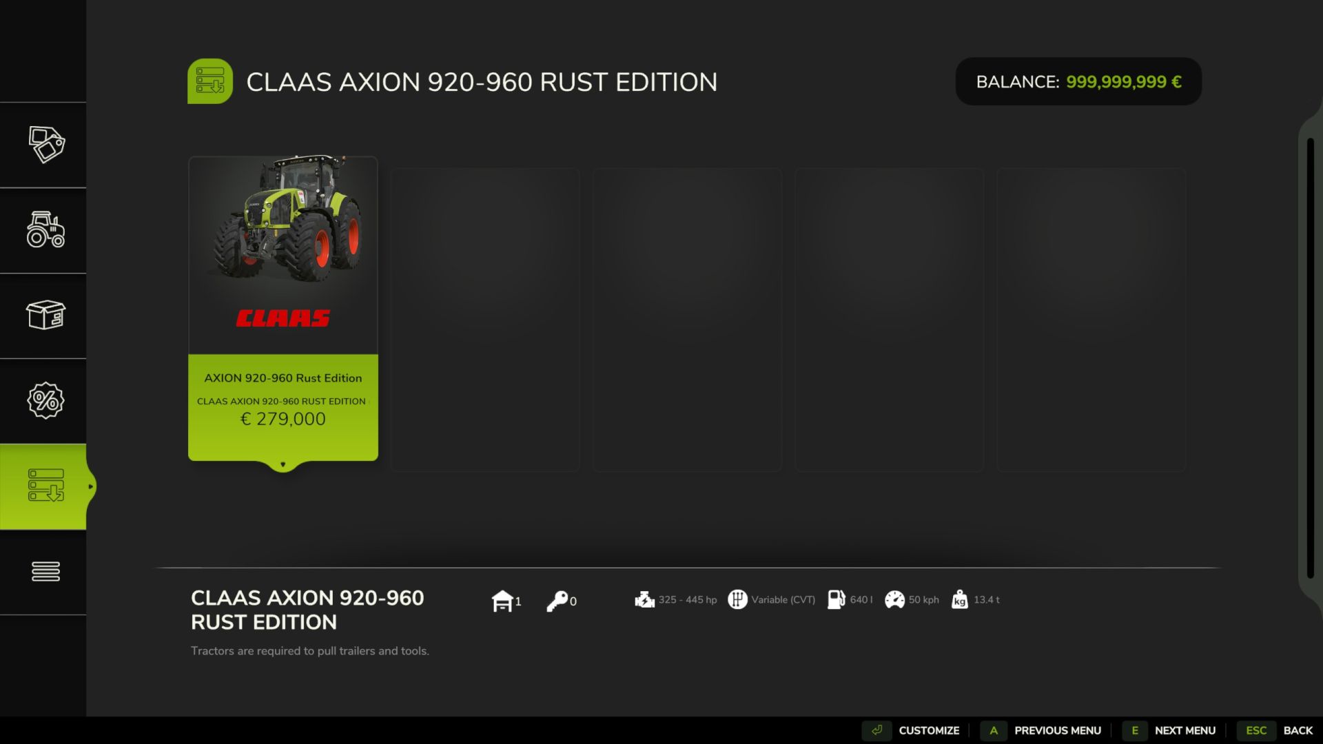 Claas AXION 920-960 Rost Edition - Thumbnail 1