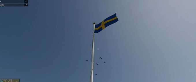 Decoration Swedish Flag Farming Simulator mod