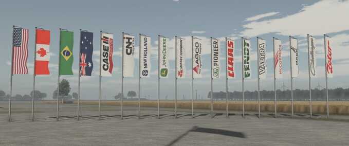 Decoration Flag on Pole Farming Simulator mod