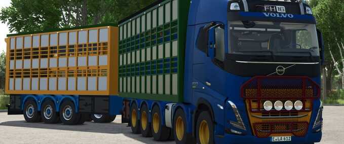 Volvo FH16 Animal Transport Truck & Trailer Mod Image