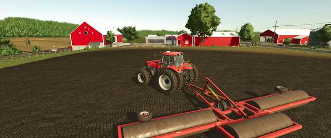 Other Implements 40ft Land Roller (Multicolor & Rust) Farming Simulator mod