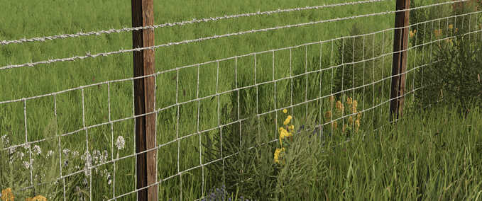 Placeable Objects Barbed Wire Fence Farming Simulator mod
