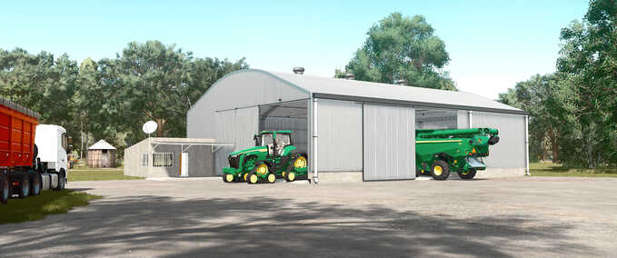 Buildings with Functions Shed with Workshop and Office Farming Simulator mod