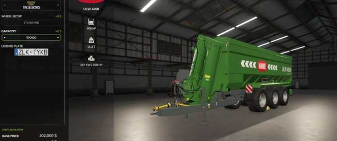 Hawe ULW 4000 Auger Wagon Mod Image