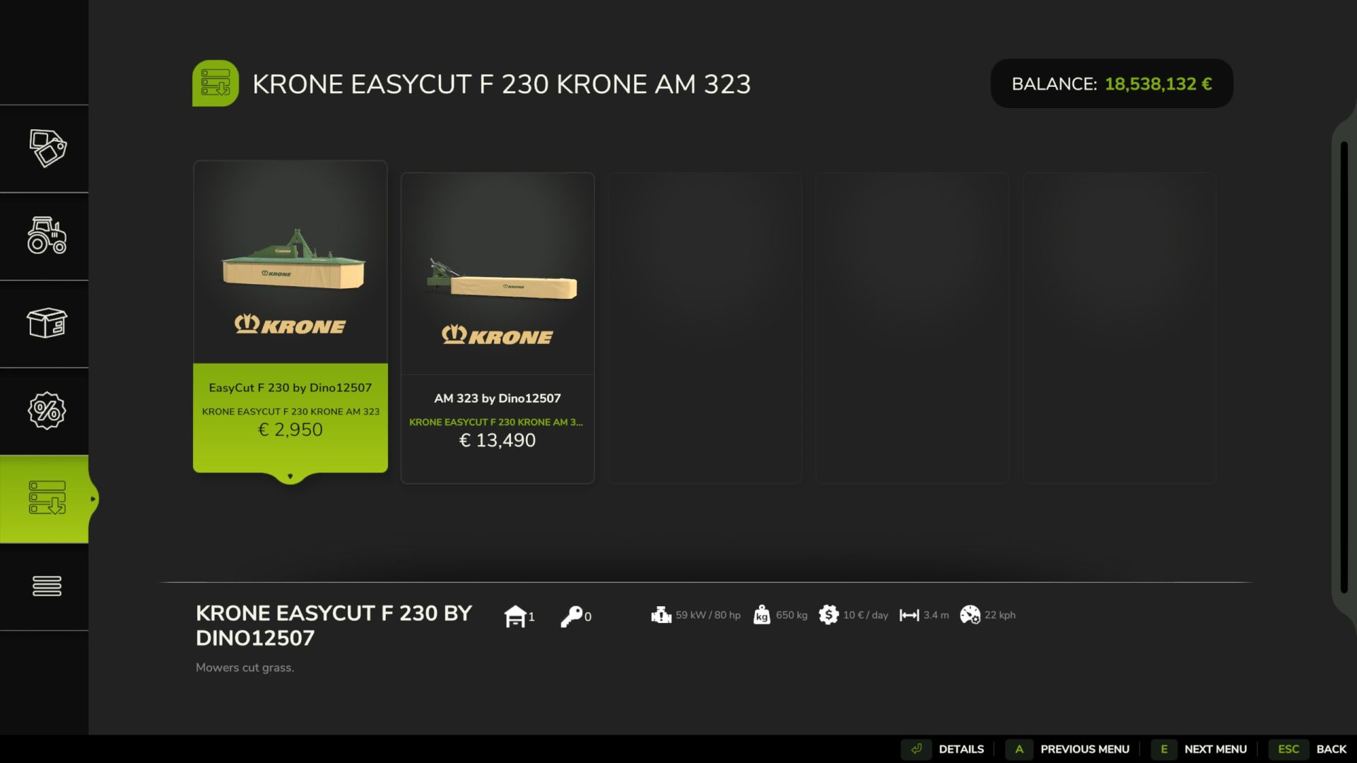 Krone Mower Pack - Thumbnail 1