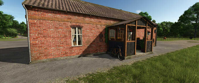 Buildings with Functions Country Brick House Farming Simulator mod