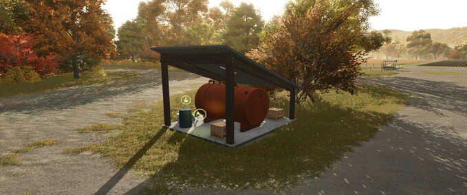 Placeable Objects Small Covered Fuel Tank Farming Simulator mod
