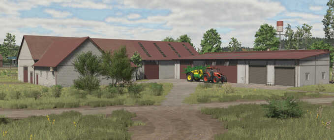 Buildings with Functions White Brick Farm Farming Simulator mod