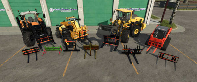 Sonstige Anbaugeräte Frontwerkzeuge mit Spanngurten Pack Landwirtschafts Simulator mod