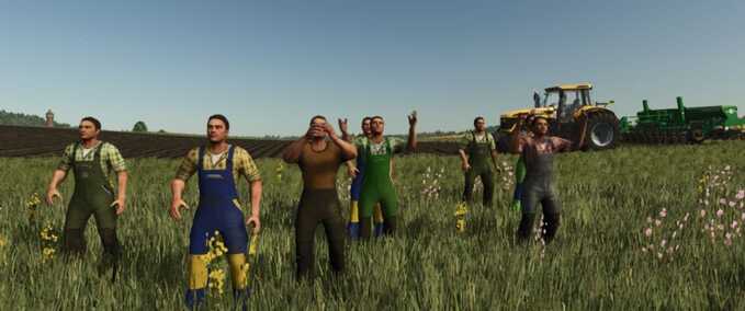 Decoration Animated Fan Camp Characters (Placeable) Farming Simulator mod