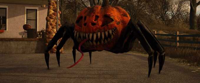 Decoration Halloween Spider Pumpkin Farming Simulator mod