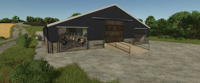 Animal Pens Large UK Indoor Cow Barn Farming Simulator mod
