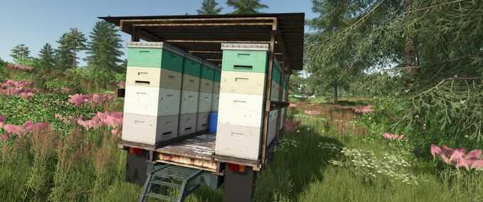 Old Trailer with Beehives Mod Image